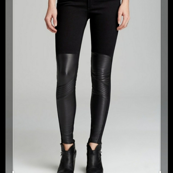 NWT Rag & Bone Blackout Leather Samurai Legging - Picture 3 of 8